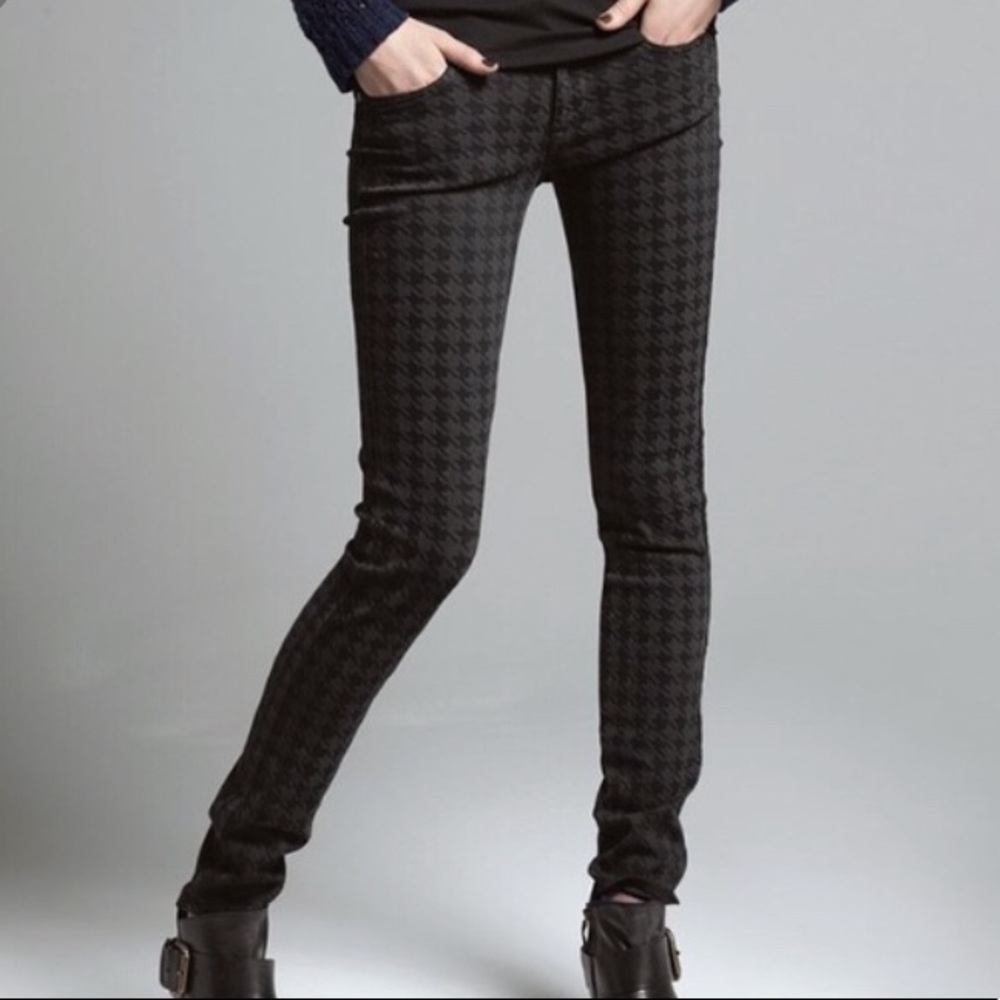 Rich & Skinny Black Houndstooth Skinny Jeans